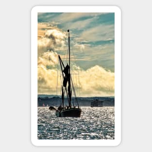 Sailing Barge Heading Into Portsmouth Sticker